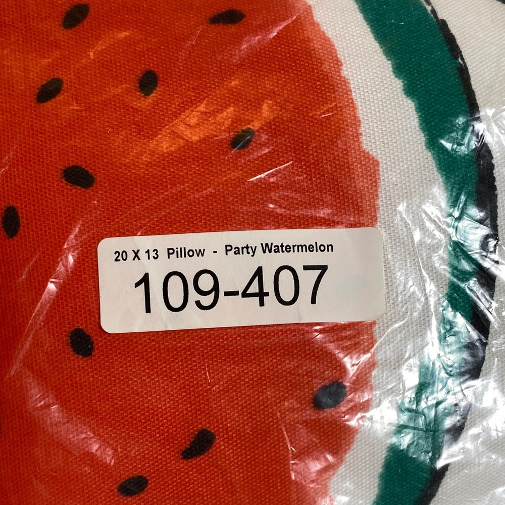 Vintage Crate & Barrel Watermelon Slice Outdoor Throw Pillows - NWT - Picture 2 of 5